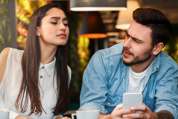 boyfriend with a phone